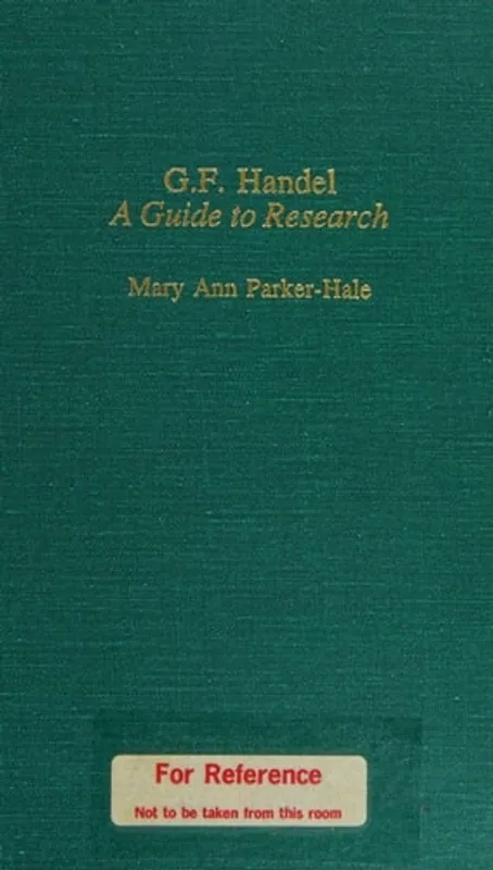 G.F. Handel A Guide to Research - Mary Ann Parker Beste Prijs