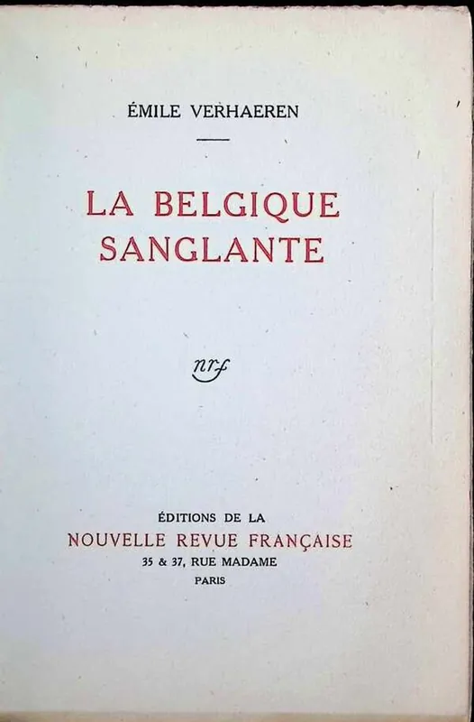 Populair La Belgique Sanglante - Emile Verhaeren