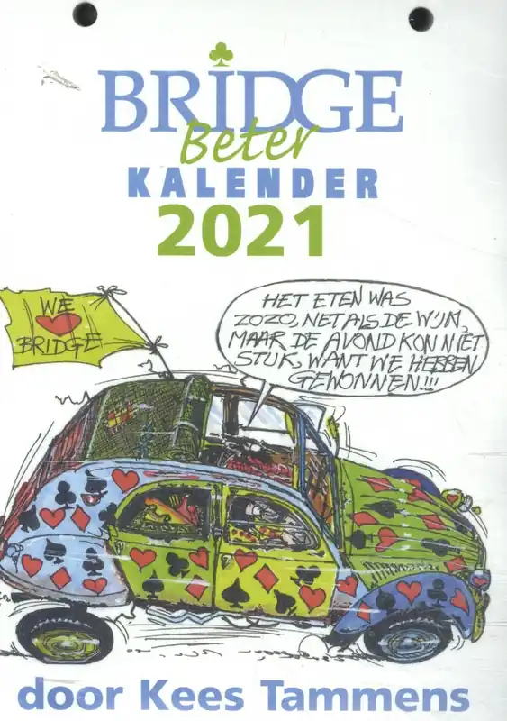 Bridge Beter kalender 2021 - Kees Tammens Direct Beschikbaar