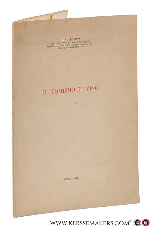 Il Tomismo e' Vivo. - Staffa, Dino. Express Levering