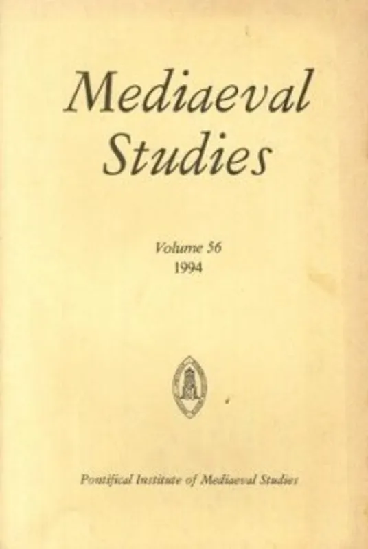 Finale Uitverkoop Mediaeval Studies 56 (1994) - N/A